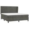 VidaXL Lit à sommier tapissier et matelas Gris foncé 160x200cm Velours - Modèle 3129460