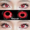 Eyeshare 1 Paar Halloween Farbige Kontaktlinsen für Augen Cosplay Linsen Anime Kosmetik Make-Up Lila Farbige Linsen Rote Augen