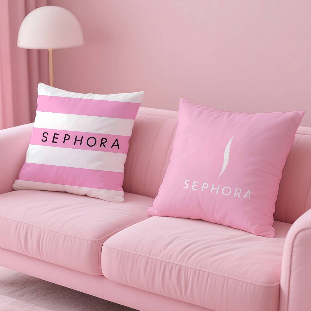 MAkeup Luxurny Fashion Brand S-SEPsHORA Pillow Case Anti-dustmite Pillowcase Invisible Zipper Silky Short Plush Sofa Cushion Cov