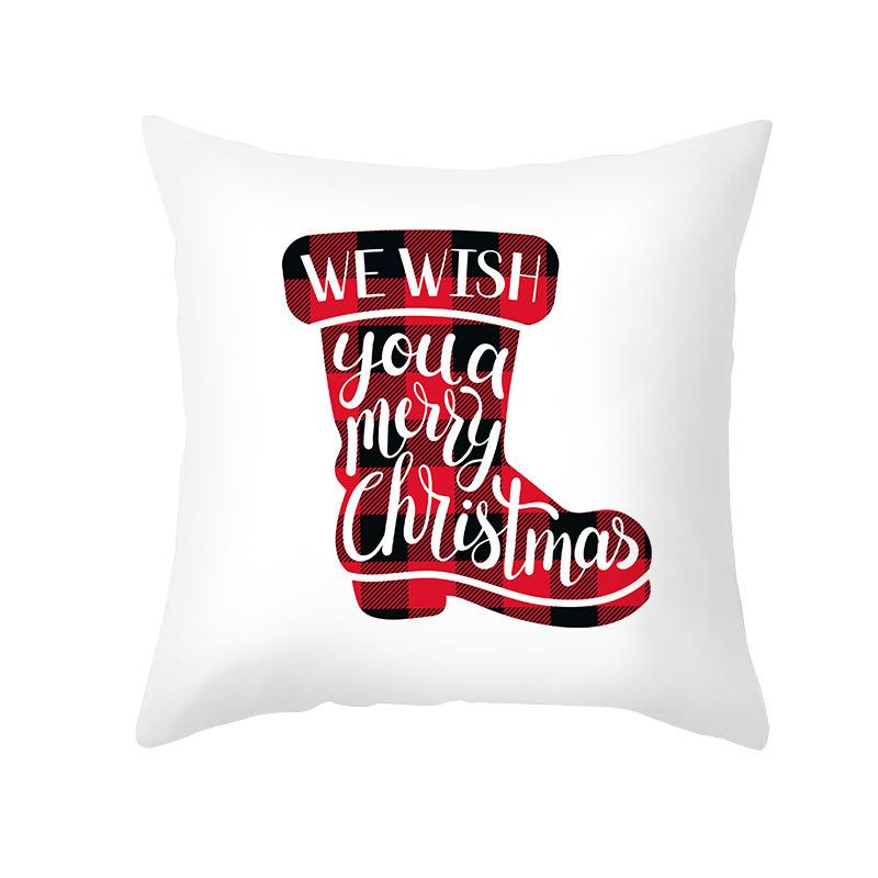 New Nordic Print Christmas Pillow Cover Cartoon Christmas Series Sofa Cushion Cover Home