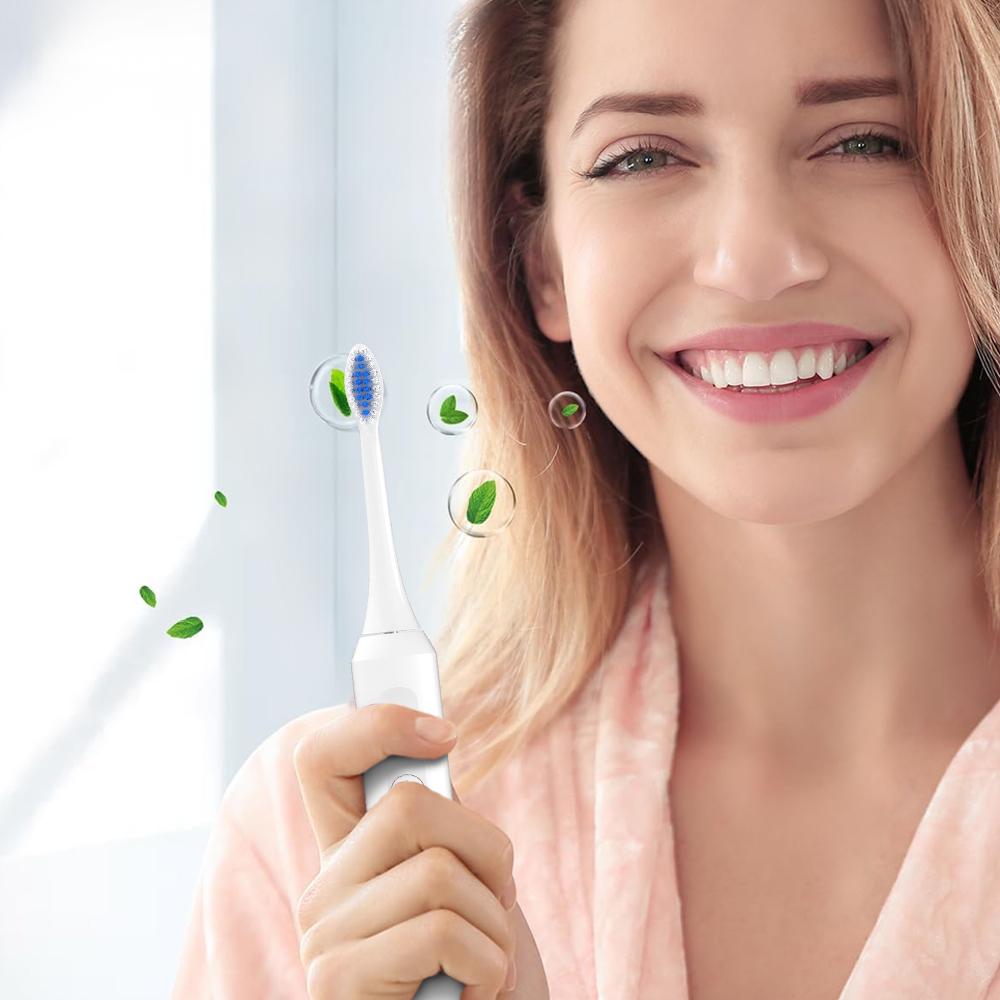 Electric Toothbrush, 6 Brush Heads & Travel Case, 3 Modes Rechargeable Electric Toothbrushes, Philips Toothbrush Head Compatible