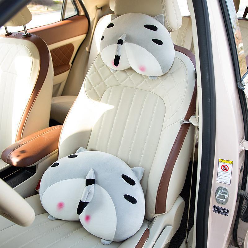 

«Очаровательная подушка-подголовник в виде корги для девочек» Cat, 30*20cm серый