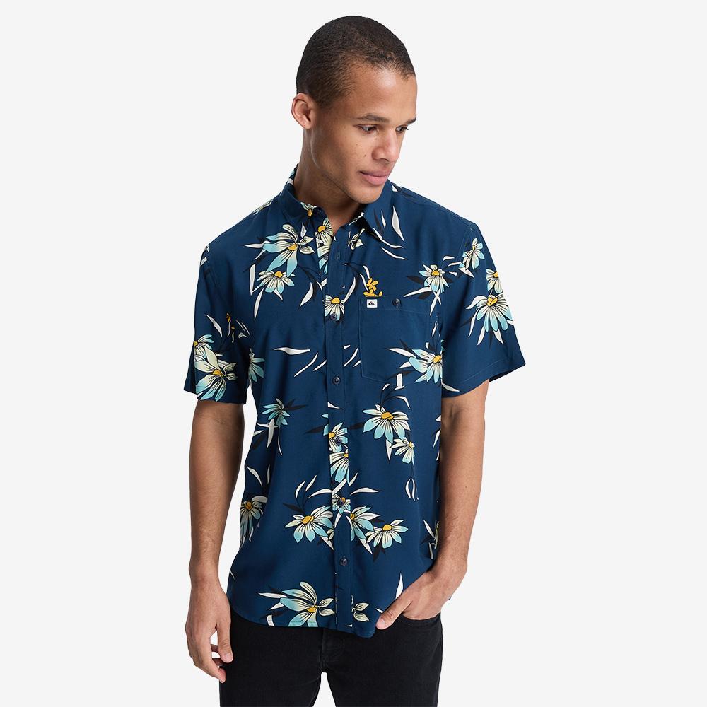 QUIKSILVER Coastal Flower Print Short Sleeve Shirt (Qg11Sh001Ktp)