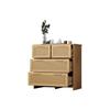 Armoire en rotin de haute qualité à 4 tiroirs avec poignées en bois massif Dimensions L80/H80/T38 cm