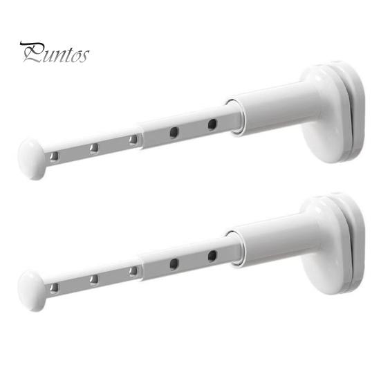 

1/2 шт. Выдвижная сушилка для одежды, прочная, несущая, простая установка, складная вешалка, выдвижная сушилка для одежды 2pcs белый