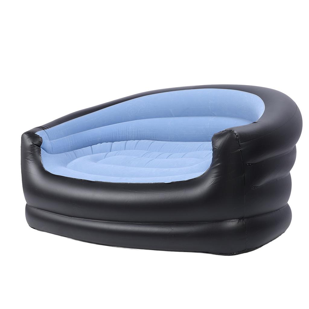 Inflatable Chair PVC and Velvet Water Proof Comfortable Portable Blow Up Couch for Outdoor