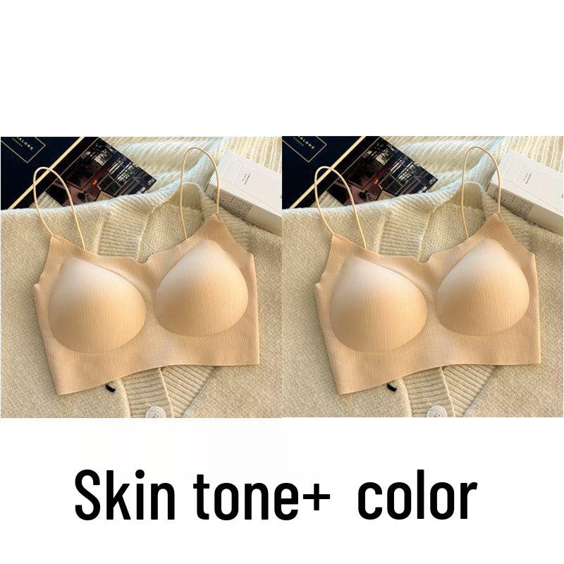 Invisible Seamless Push-Up Camisole Bandeau Bra for Small Busts