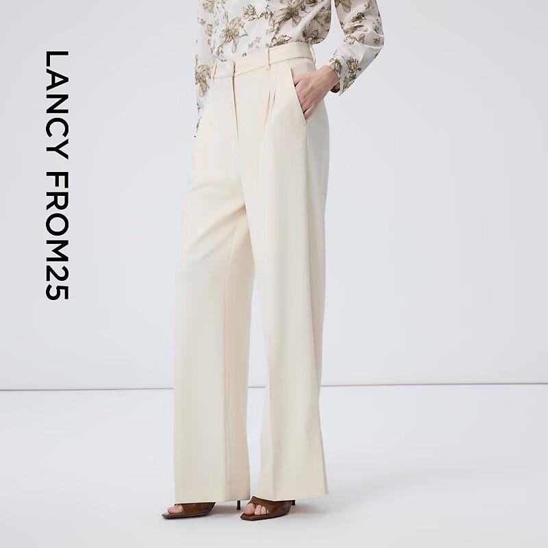 Langzi High-Waist Slit Wide-Leg Trousers
