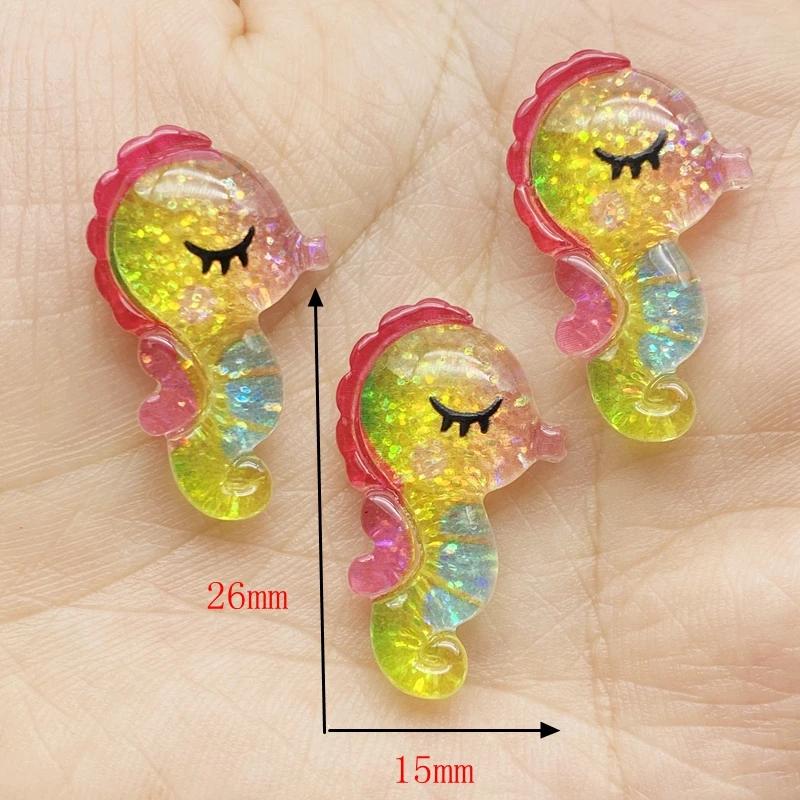 Nové 10/20 ks Cute Resin Mini Shining Ocean Series Plochá záda Kabošony Scrapbooking DIY Šperky Řemeslné dekorace Příslušenství F72