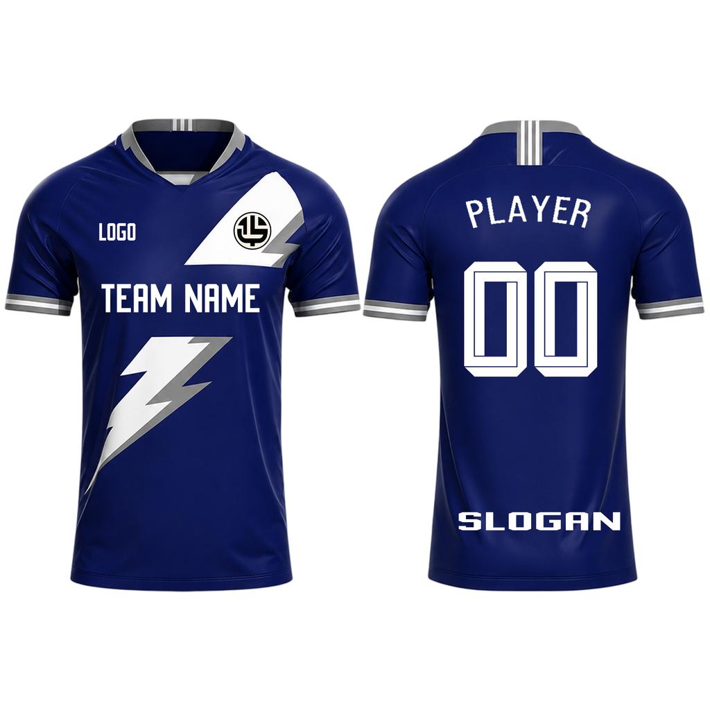 Customizable Soccer Jersey Team Name Logo Player Number Breathable Training Shirt for School Club Sports Practice