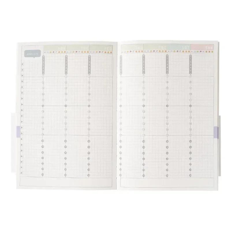 Fromthenon Foil Gold Planner A5 A6 Time Management Weekly Monthly Schedule Book for Full Year Hobo Midori Refill Accessories