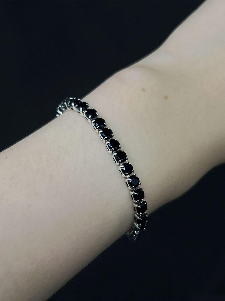 Elegant Women’s Colored Zircon Gold-Plated Tennis Bracelet