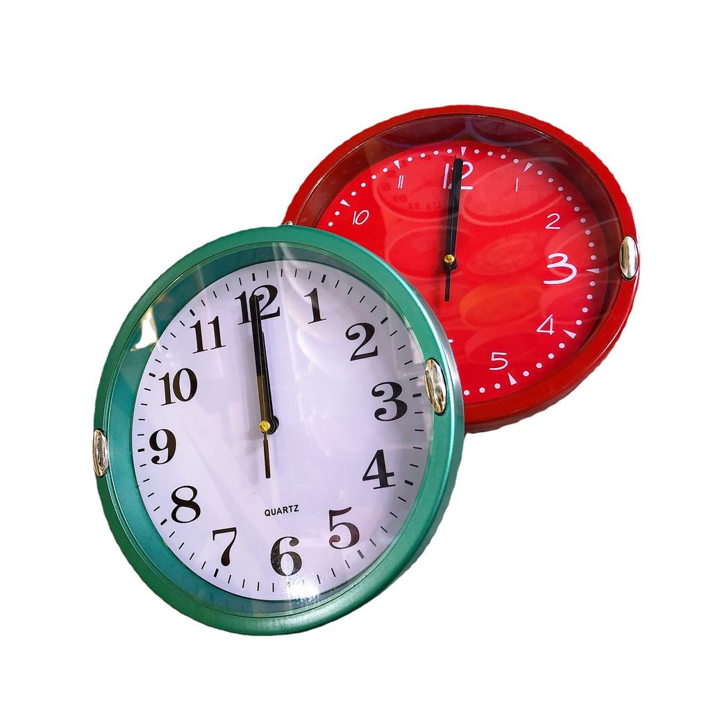 Simple Small Wall Clock Angle Pressing Living Room Household Clock 22cm
