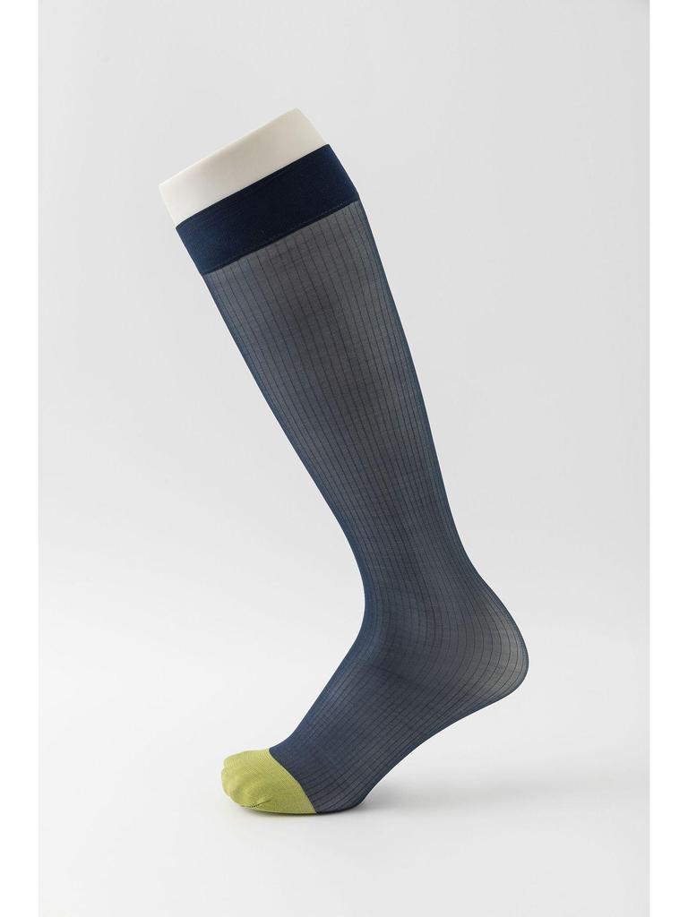 Men's Black Pinstripe Silk Socks for Business Formal Wear