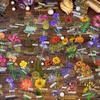 10 Sheets Transparent Flower Sticker PET Vintage Craft Sticker for Notebook Handbook Decoration