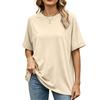 Women's Loose Fit Casual Short Sleeve Crew Neck T-Shirt Lightweight Soft Fabric Comfortable Daily Wear Basic Top