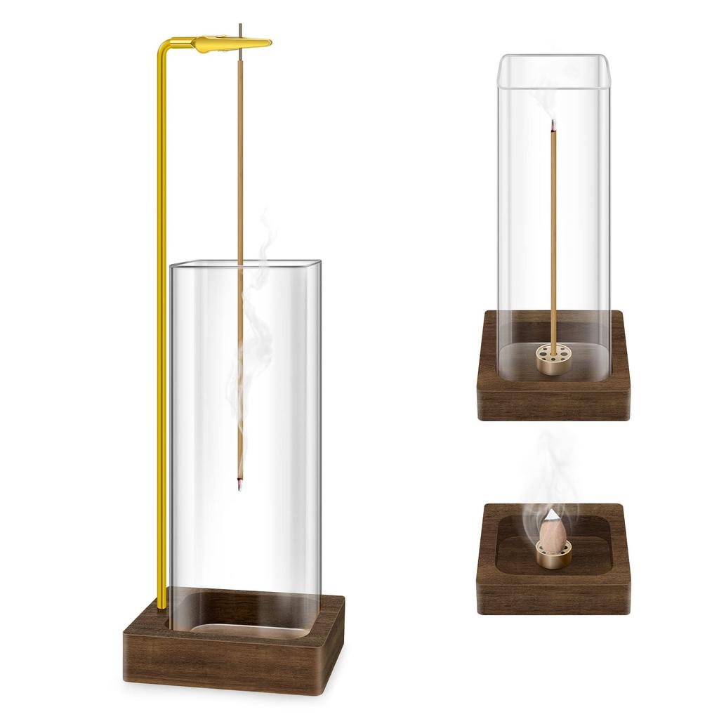 Stylish Lefon glass incense holder, spill-proof, hanging, perfect for home décor. Perfect for meditation, holistic meditation, tea ceremony, incense