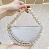 New dinner bag beaded handbag bag urban simple semi-round small bag dress bag single shoulder oblique span bag women