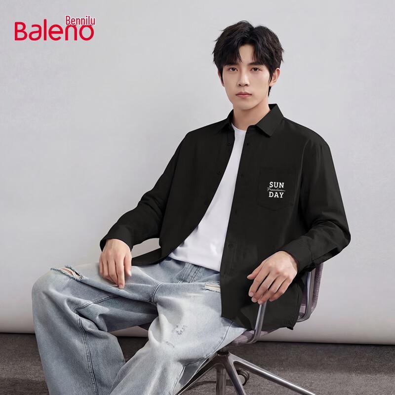 Baleno Men s Long Sleeve Washed Shirt XL