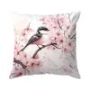 Pink Cherry Blossoms Pillowcase Printed Polyester 40/45/50Cm Throw Pillowcover Decorative Sofa Cushion Pillowslip Home Decor