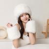 3Pcs/Set Elastic Wide Fur Cuffs Hat Soft Plush Headwraps Retro Warm Thick Hairband  Outdoor Sports