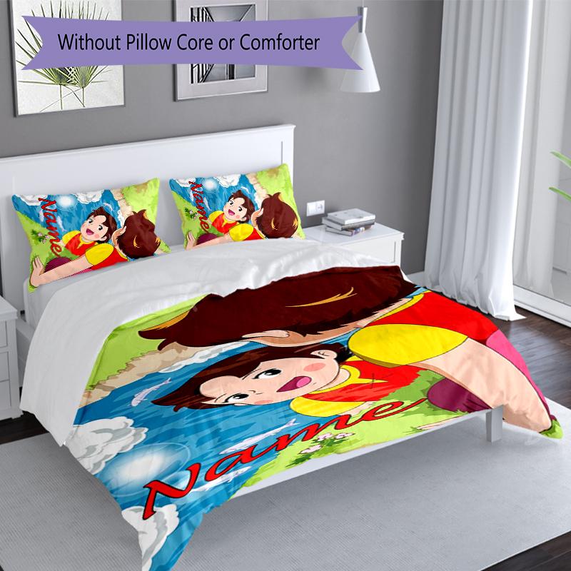 3pcs Custom Name Heidi Set,Includes 1 Duvet Cover and 2 Pillowcases,All-season Bedroom Decor