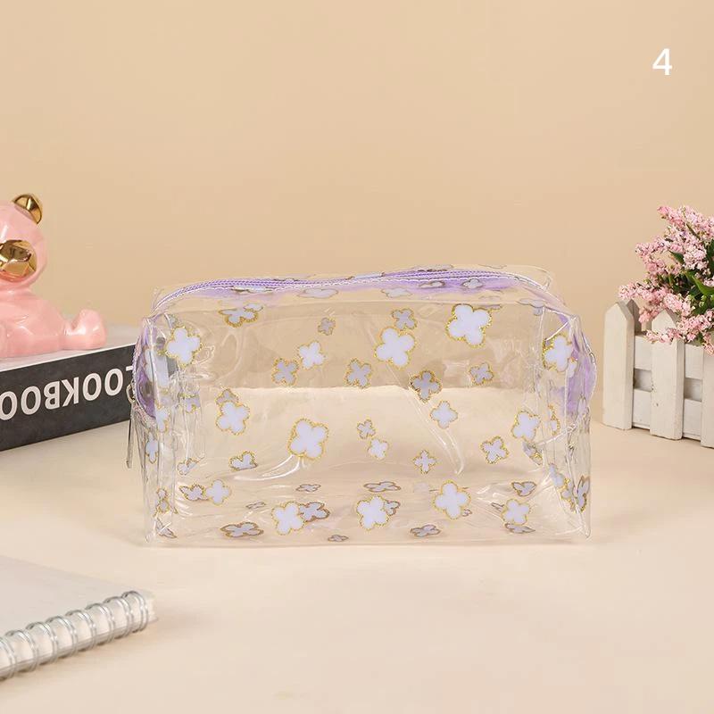 PVC Waterproof Cosmetic Bag Portable Large Capacity Transparent Wash Bag Travel Toiletries Cosmetic Organizer Swimming Bag