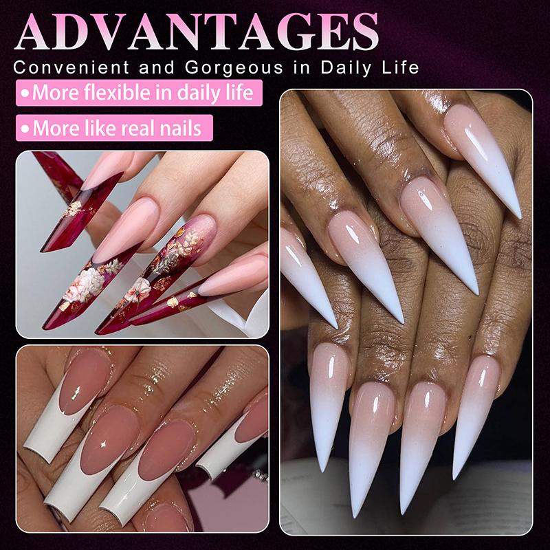 150 Pcs Dual Forms For Poly Nail Gel Soft Nail Forms Molds Acrylic Full Cover False Nail Tips Manicure Extension