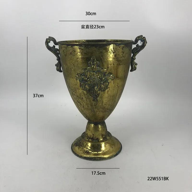 Retro Classic Metal Iron Art Flower Pot Wedding Celebration Holiday Party Flower Arrangement Decoration Take Pictures Props