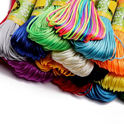 Corda per macramè con perline, nodo cinese, filo fai da te, nappe, nuovo braccialetto, corda intrecciata, corda Shamballa, filo di nylon, 20 m/rotolo, 2 mm