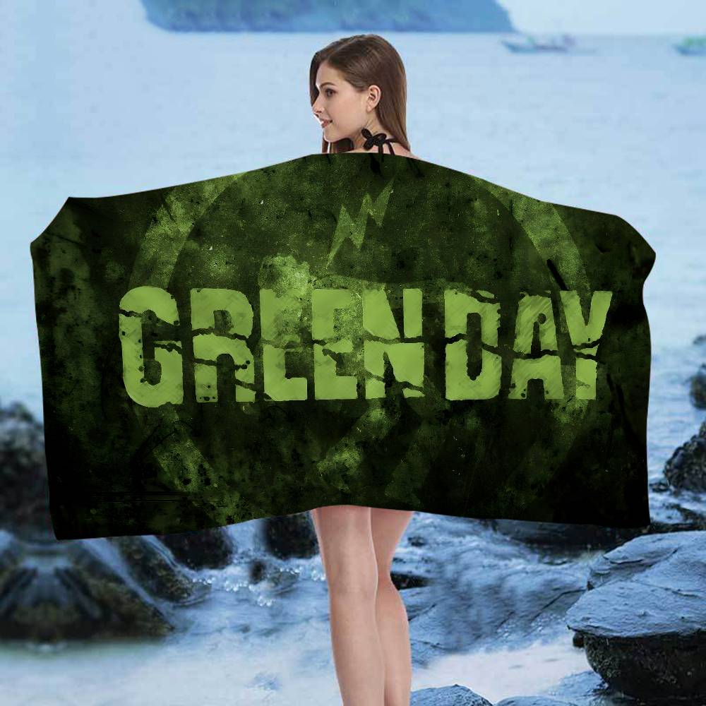 Classic Band G-Green D-Day Microfiber Beach Towel Absorbent Quick Dry Soft Yoga Swimming Resort Mountain Climbing Towel