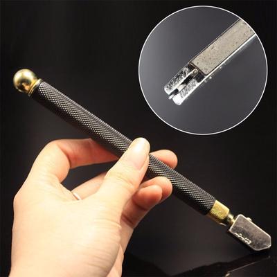 Cortador de vidrio con alimentación de aceite profesional, herramientas de corte con mango de Metal antideslizante de diamante