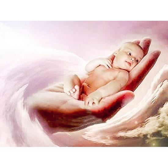 

HUACAN Алмазная картина для новорожденных, полная круглая Алмазная вышивка, детская мозаика, картина со стразами, набор бриллиантов Full Round 20*30 cm