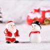 1Pc Christmas Santa Snowman Train Mini Figurine DIY Fairy Landscape Decoration