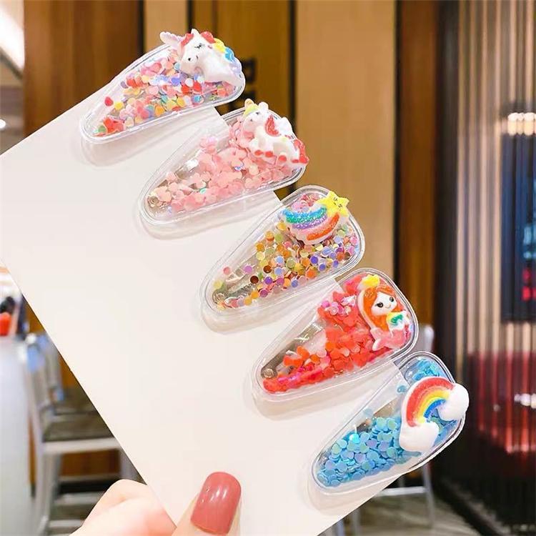 5Pcs/Pack Fashion Korean Children Hair Clips Sweet BB Hair Pins Cute Fruit Animal Baby Accessories