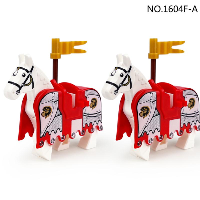 MOC Zoo Animals Building Blocks African Elephant Camel Deer Wolf Crocodile Tiger Lion Sheep Warhorse Mini Brick Kid Toy Gift S06
