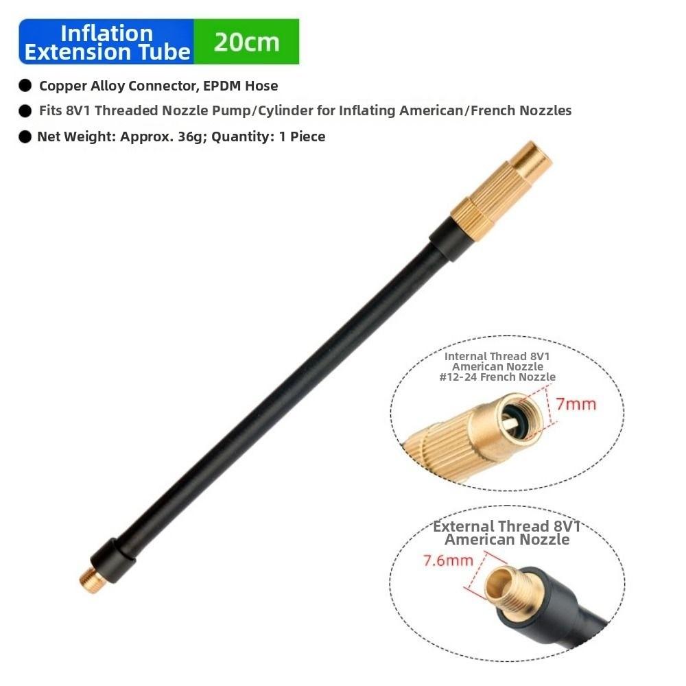 EPDM Pipe Hose External 8V1 Thread Bicycle Tire Inflator for Inflatable SUP Seat Kayak
