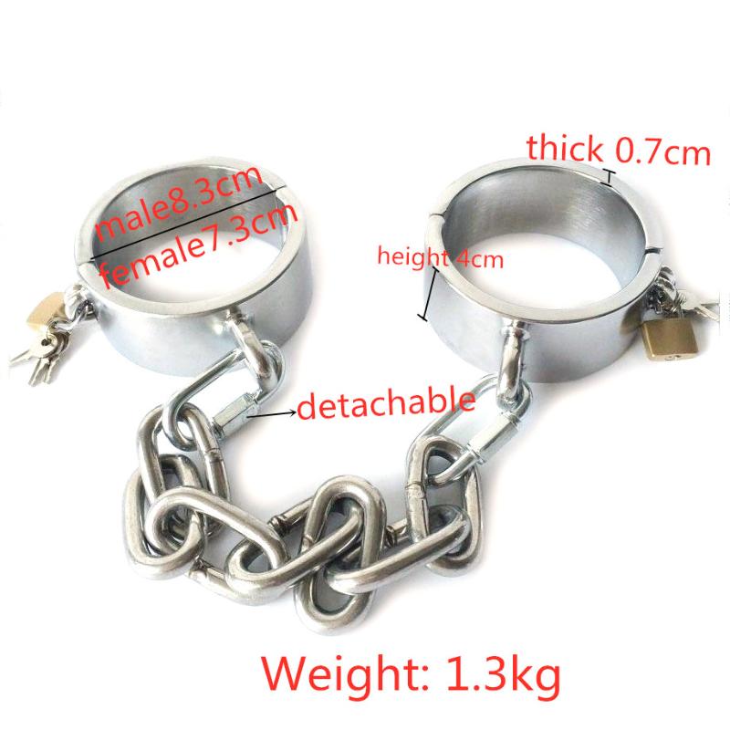New Stainless Steel Shackles Adult Sex Toys Fetters SM  Restraint Sex Game