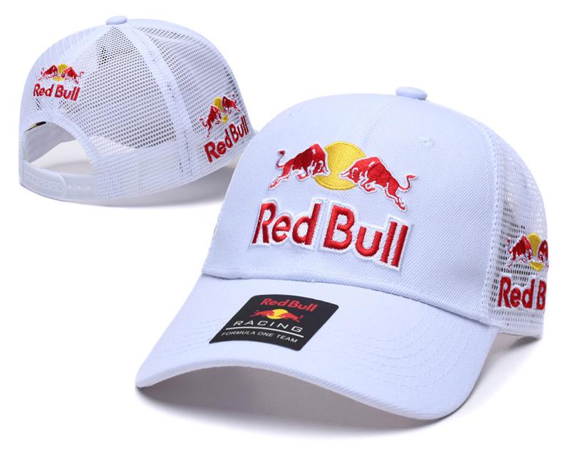 WJG Pretty Lente En Zomer Nieuwe Mesh Pet Geborduurde Red Bull Pet Snapback Heren En Dames Pet met Klep Buiten Veelzijdige Pet adjustable (54cm-62cm)