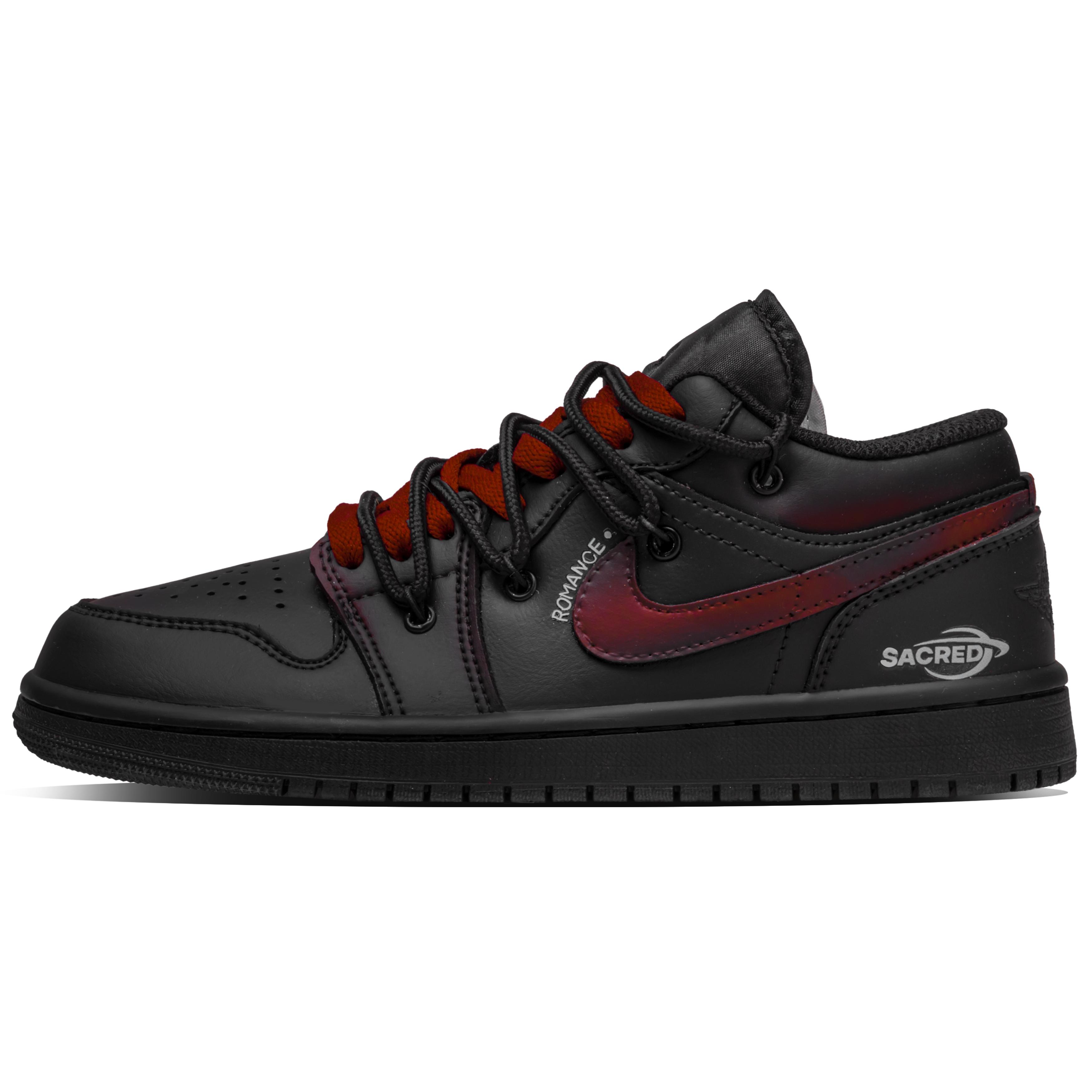 

Jordan Air Jordan 1 Wine Stain Leather Abrasion Resistant Abrasion Resistant Low top Vintage Basketball Shoes Unisex 553558-132(Team63-) 41
