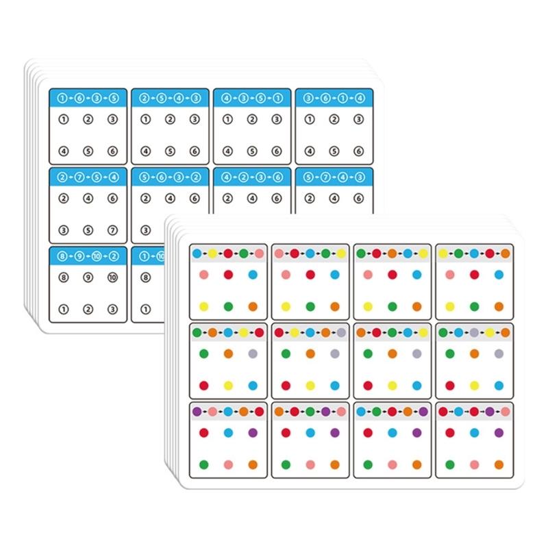 6 Pcs Childrens Attention Development Activity Cards Learning Tool For Color Recognition And Shape Cognition