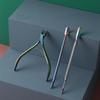 3pcs Nail Cuticle Nipper Scissors Stainless Steel Rainbow Tweezer Clipper Dead Skin Remover Scissor Plier Pusher Tool