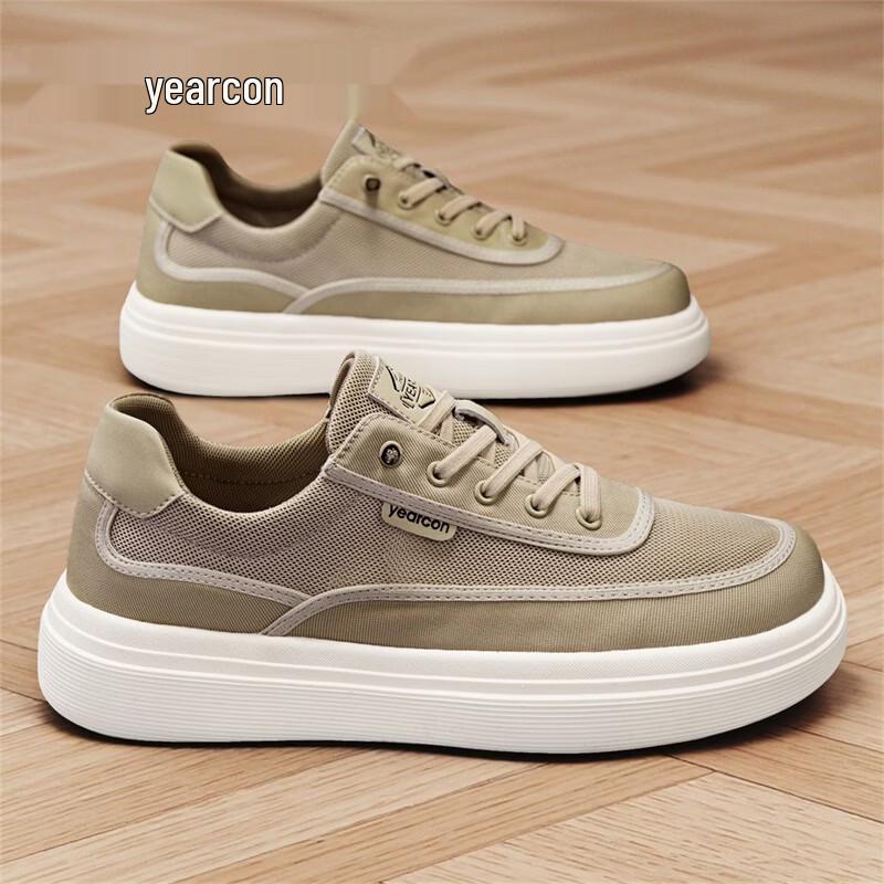 Yierkang Men s Breathable Slip-On Canvas Casual Shoes 41