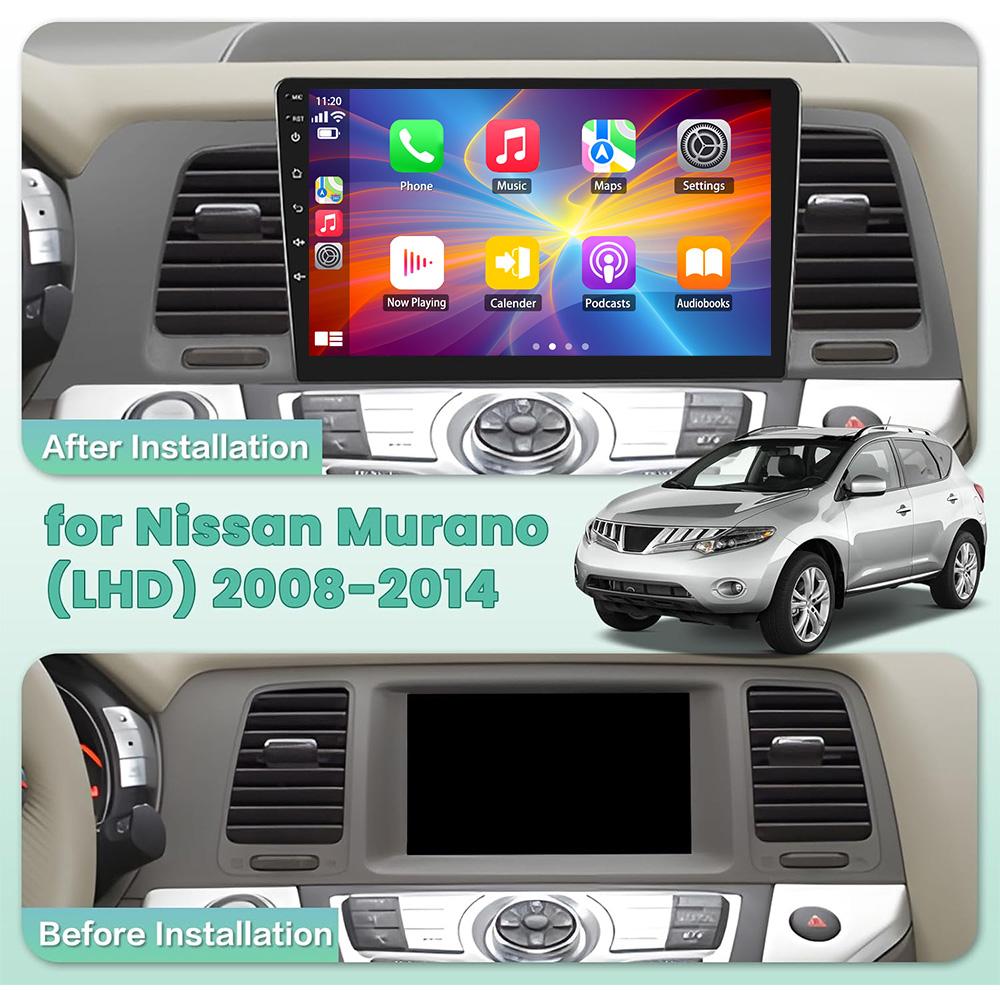 For Nissan Murano Z51 2008 - 2014 LHD Video Player Android Auto Car Radio GPS Navigation Multimedia Stereo Carplay No 2din DVD