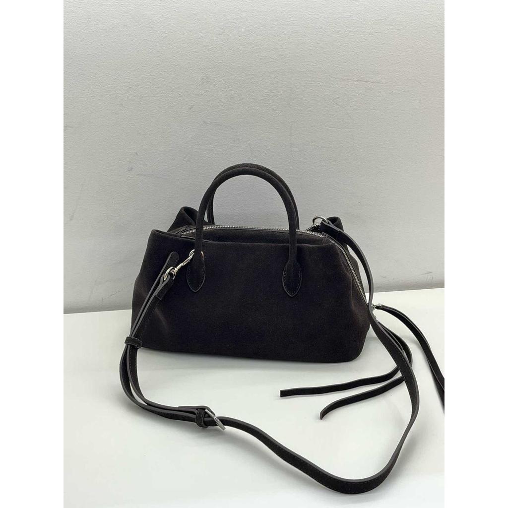 2025 Autumn and Winter Large Capacity Tote Bag Suede Leather Tote Women's Bag Minimalist Shoulder Underarm Cowhide Handbag