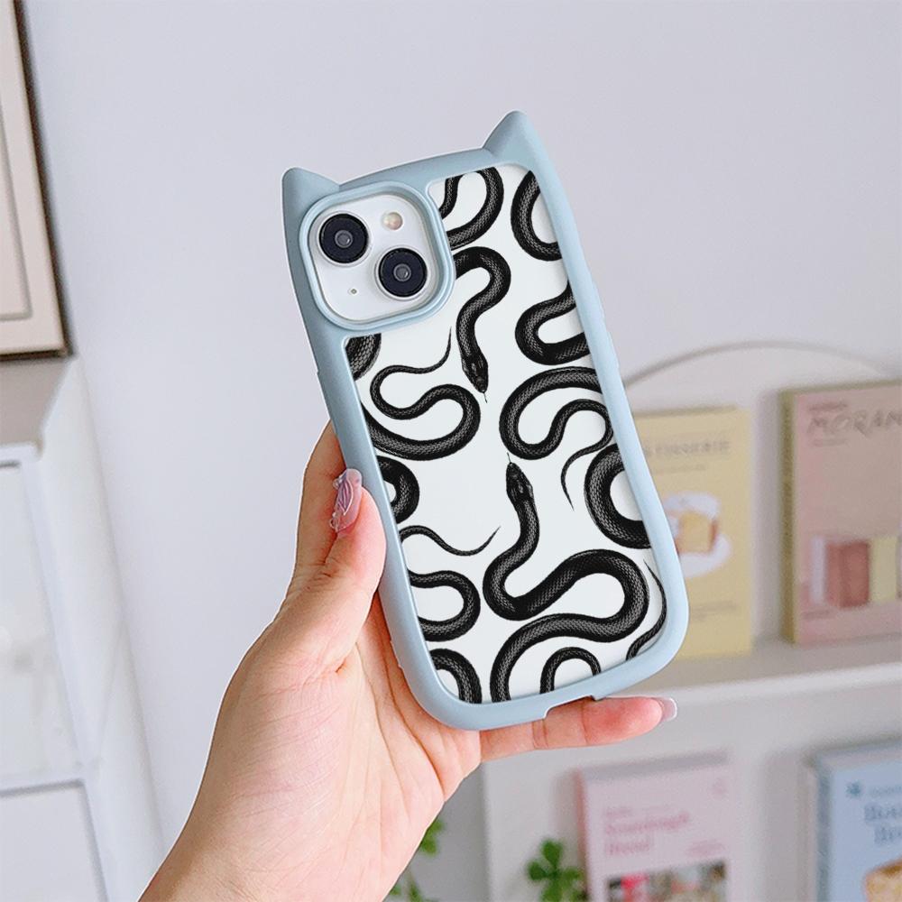 Мягкие чехлы для телефонов с кошачьими ушками для iPhone 16 15 13 12 11 Pro Max 14 Plus — фото 13