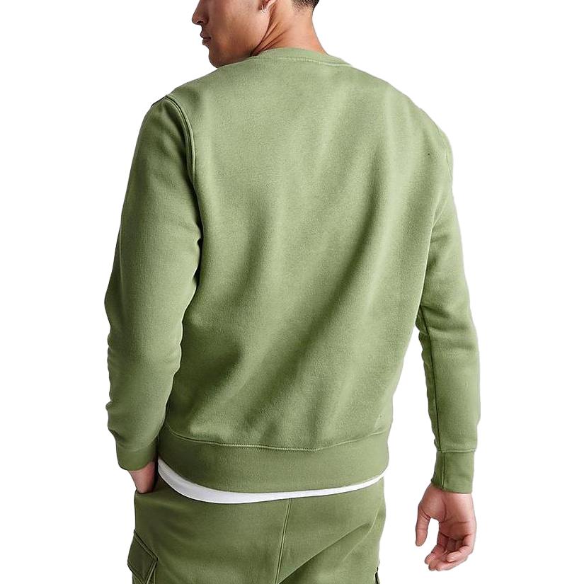 Nike Solid Color Crew Neck Pullover Logo Print Sweatshirt Unisex sweatshirt Green BV2662-334