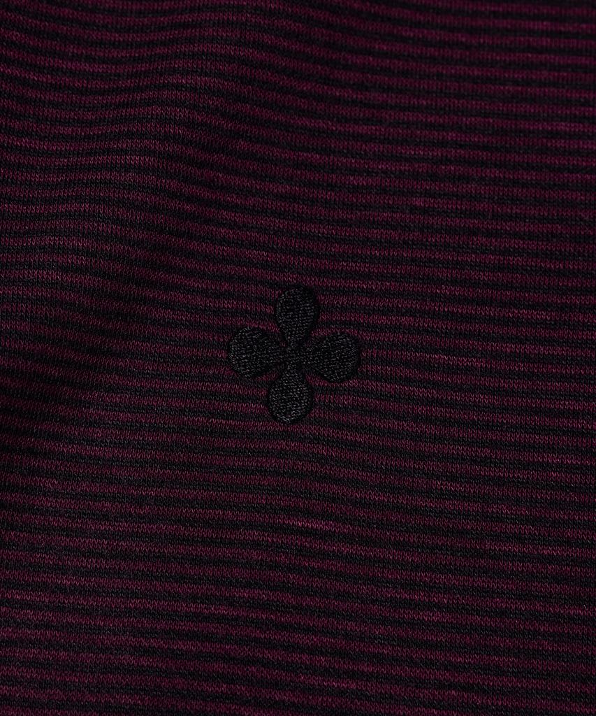 KAIFAI Panel Stripe Long Sleeve Hoodie (Purple) K26Qb223