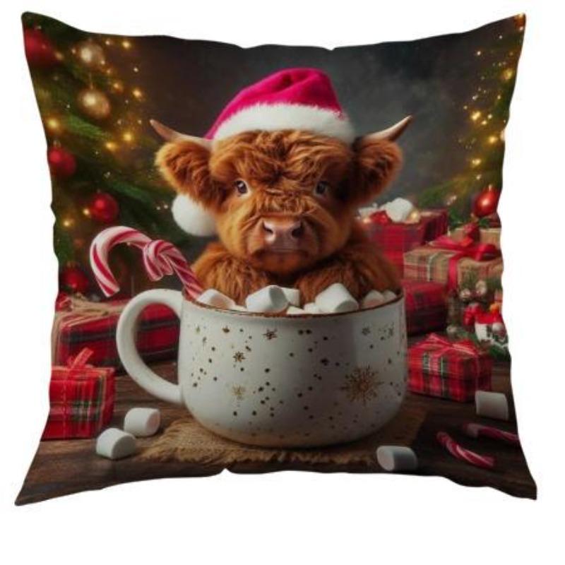 Christmas Pillow Cover Home Sofa Cushion Cover New Holiday Decoration Bedroom Atmosphere Cushion