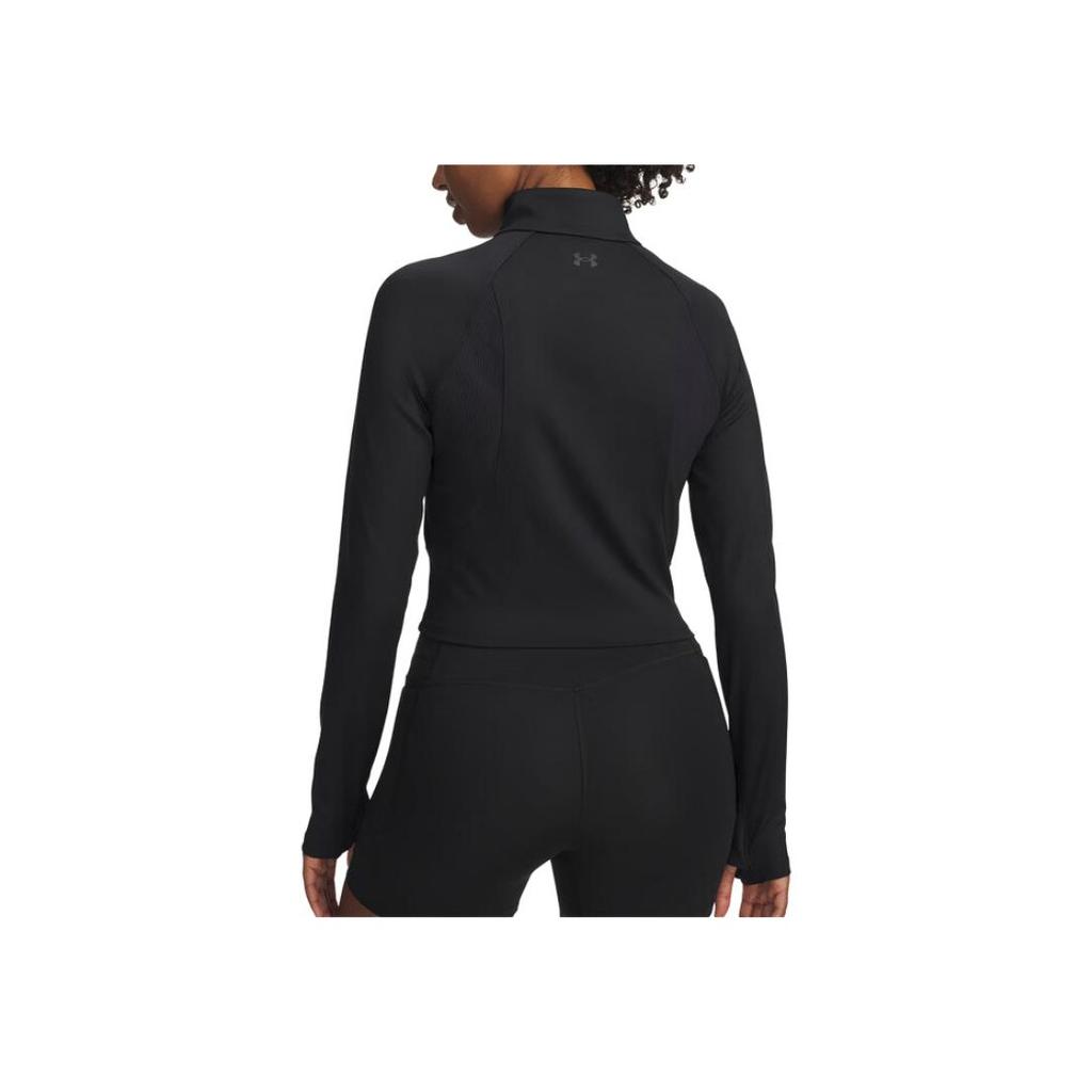 Under Armour Meridian Comfortable Versatile Simple Fashion 1/2 Zip Long Sleeve Yoga T-Shirt Women tops 6003993-006